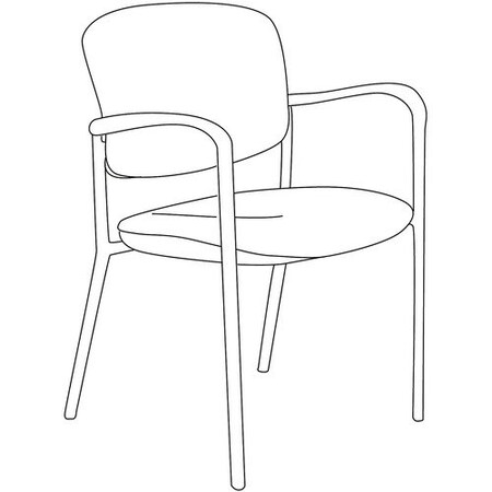 United Chair Co Chair, w/Arms/Casters, 24-3/4inx23inx32-3/4in, Fair/Black UNCBR32CQA01